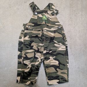 John Deere Infants 0-3 Camo Overalls